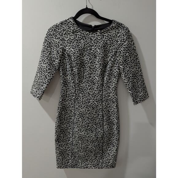 REISS Toulon Leopard Print Sheath Dress - Picture 4 of 8